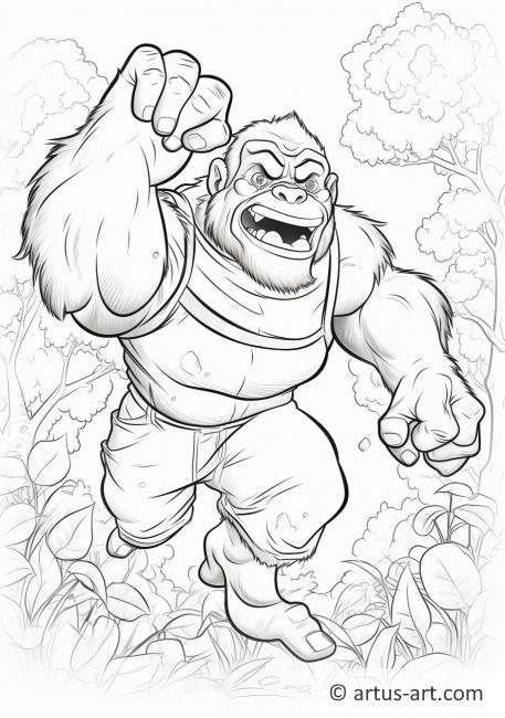 Ape Coloring Page For Kids